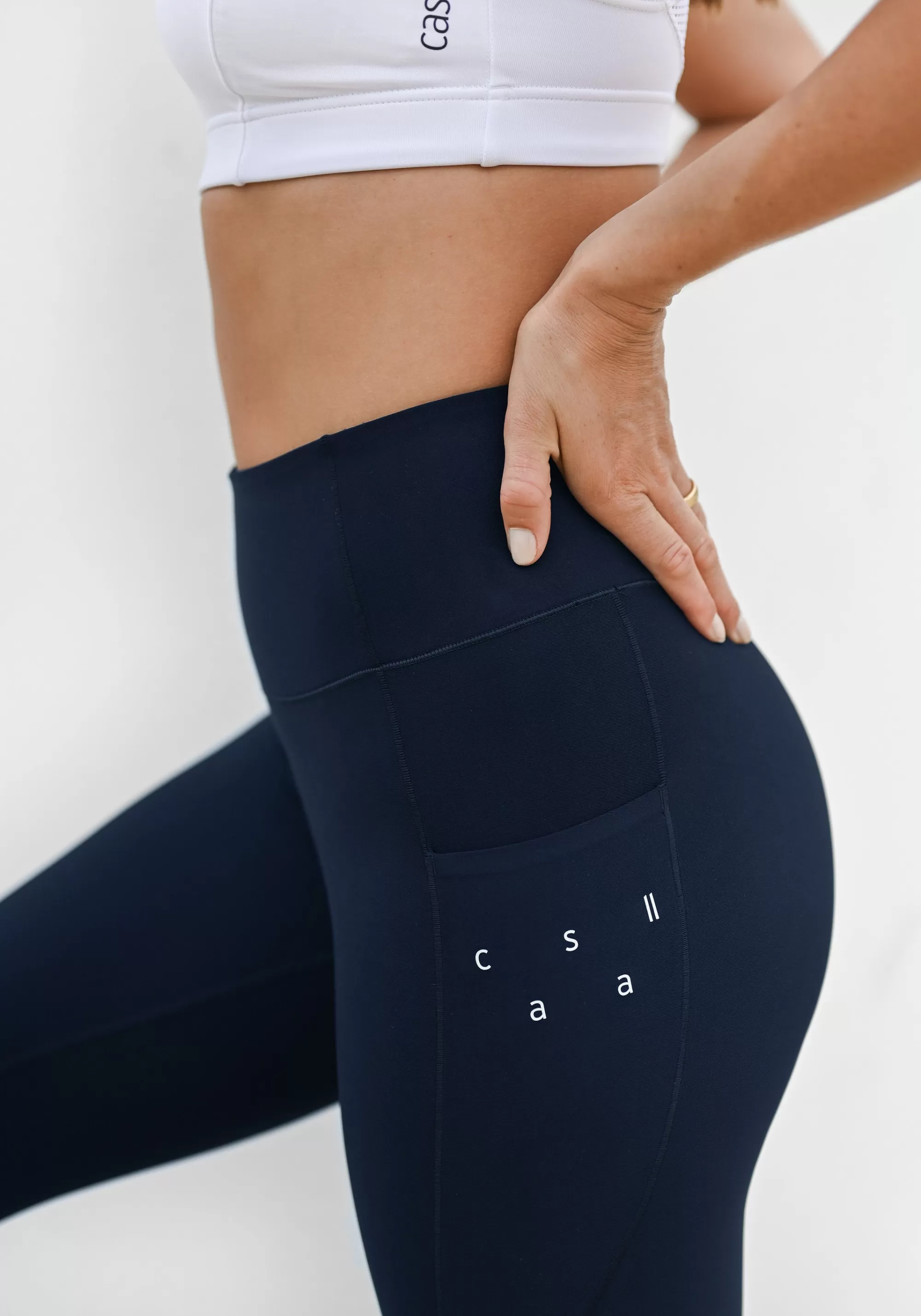 Casall Pure Pocket High Waist Tights - Core Blue Shop
