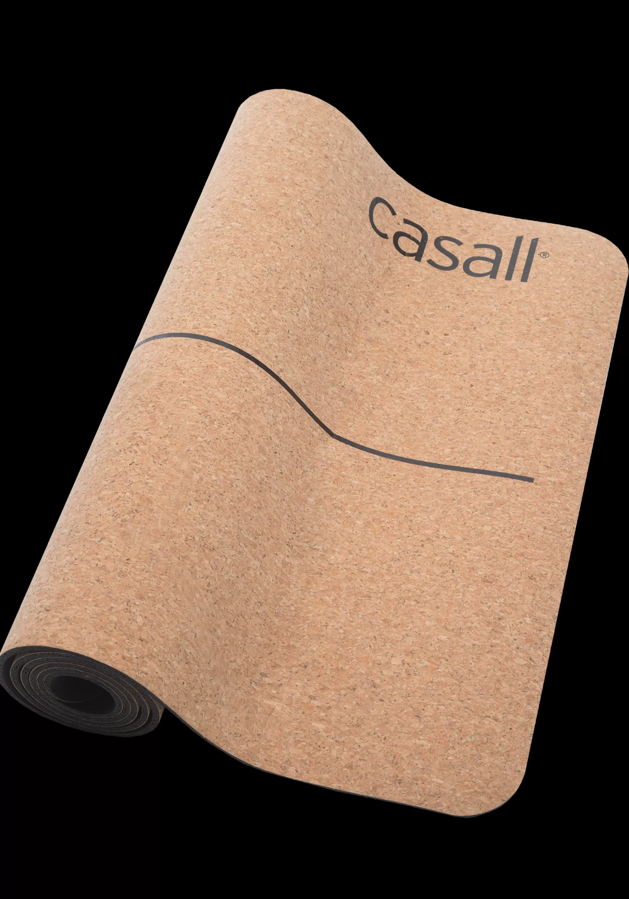 Casall Yoga Mat Natural Cork 5mm - Natural cork/black Online