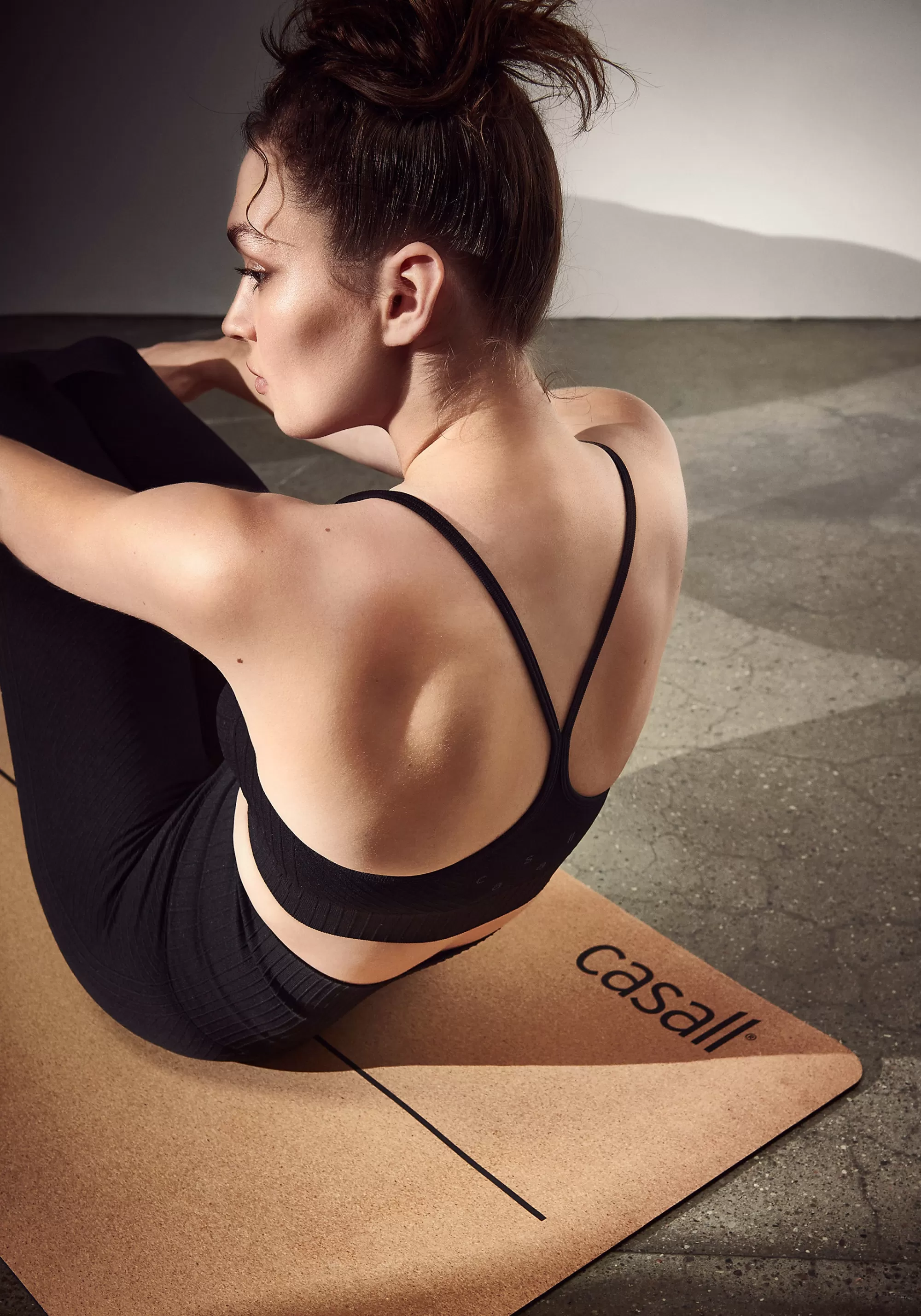 Casall Yoga Mat Natural Cork 5mm - Natural cork/black Online